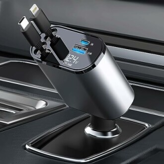 Retractable Car Charger with 100W